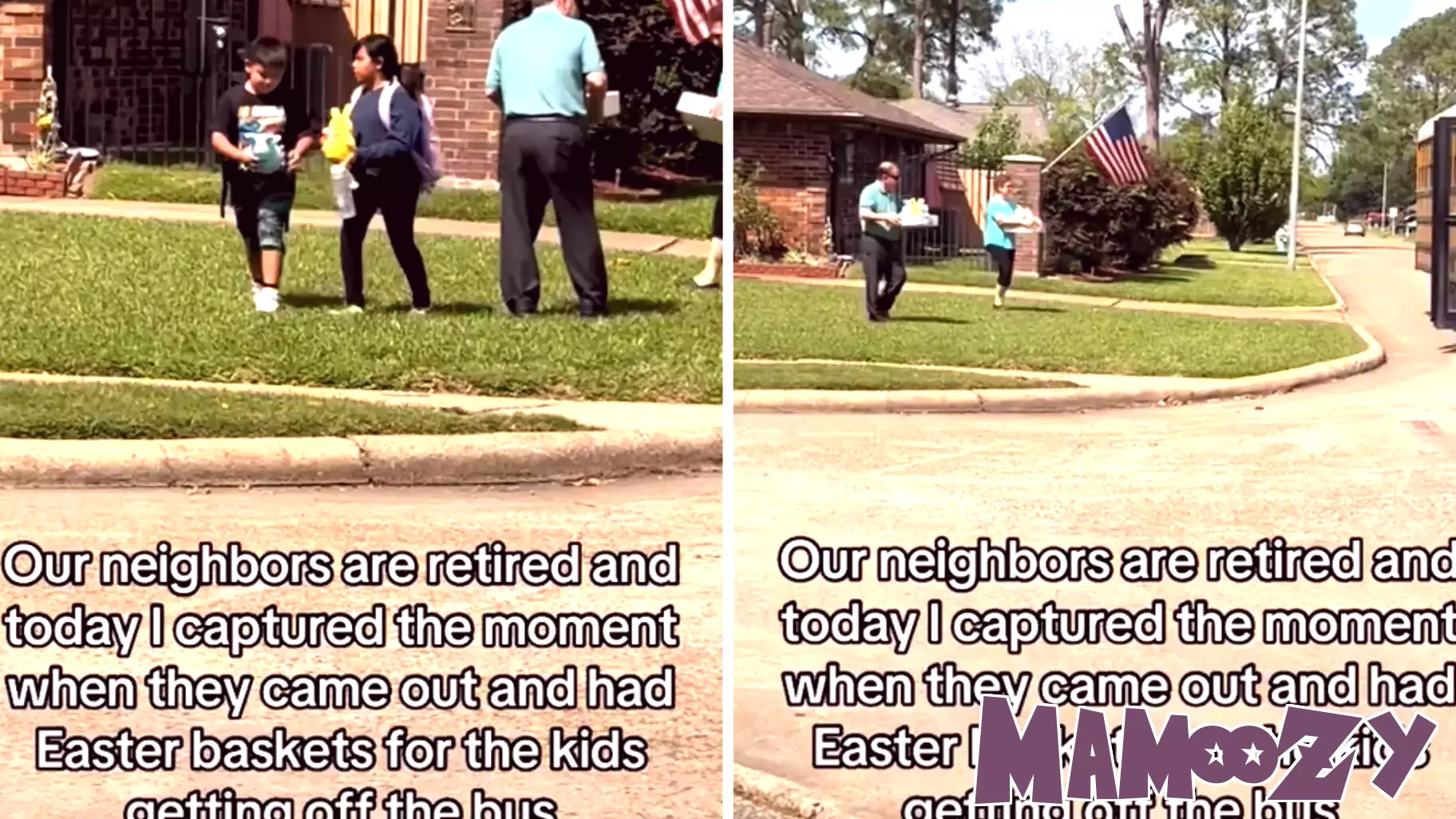 Retired Neighbors Welcome School Kids with Heartwarming Gesture