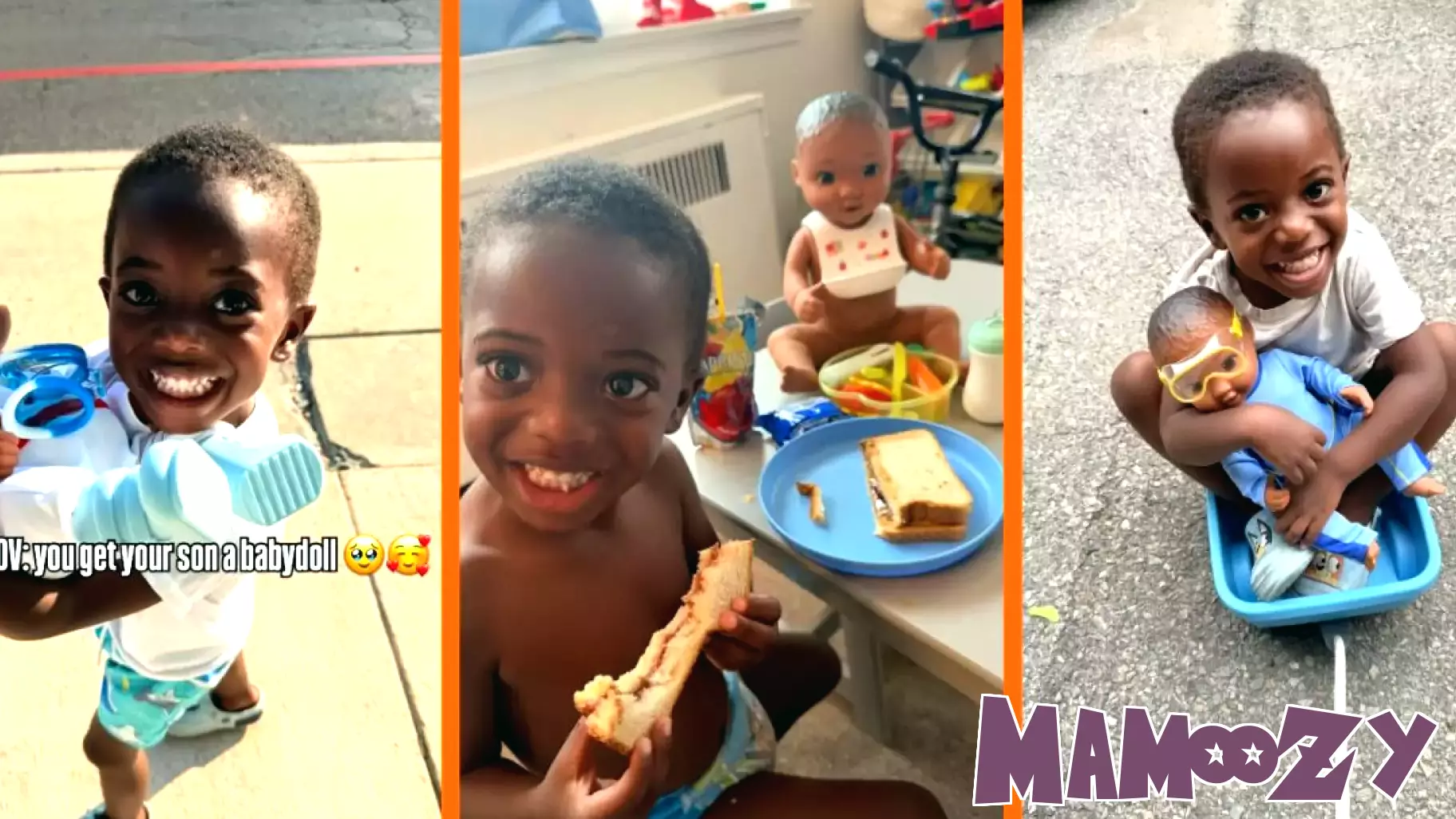 Toddler's Tender Care for Baby Doll Wins the Internet