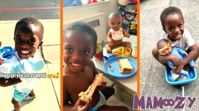 Toddler's Tender Care for Baby Doll Wins the Internet